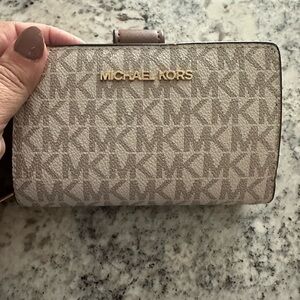 Michael Kors Beige Monogram Wallet